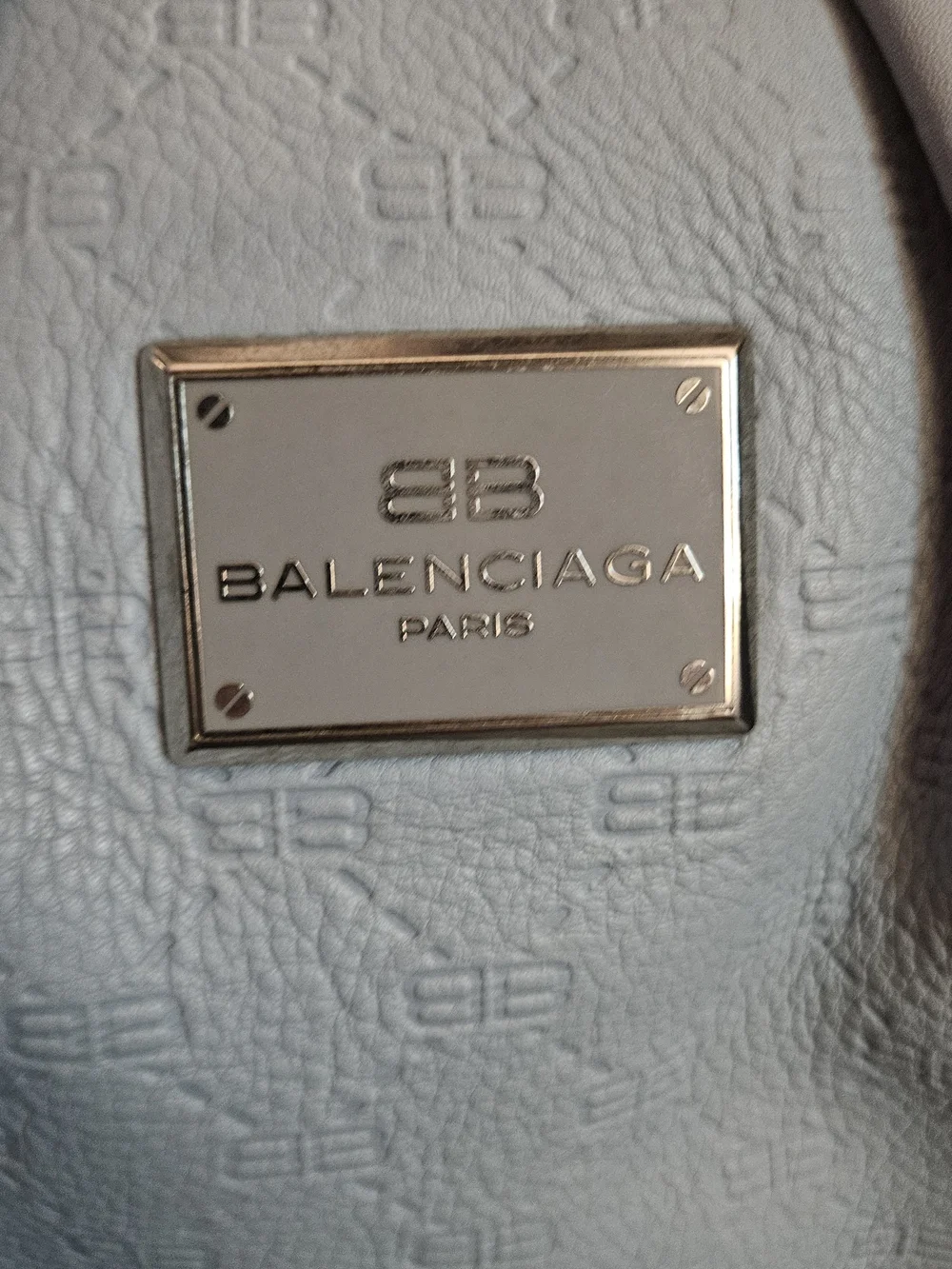 Balenciaga BB Vintage Monogram Leather Satchel